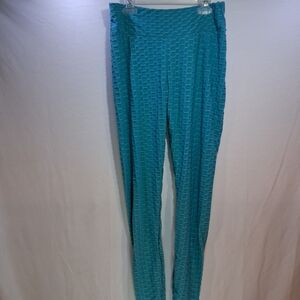 TRUE ROCK Teal Textured Leggings